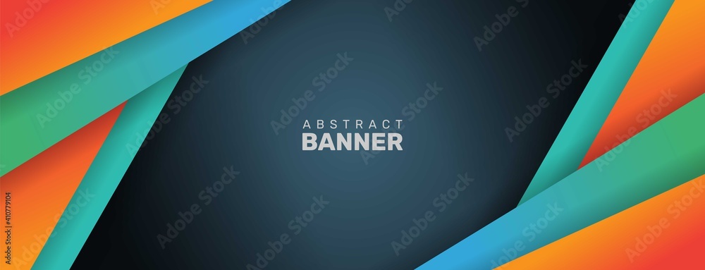 Abstract sports style banner with geometric shapes. - Vector. - obrazy, fototapety, plakaty 