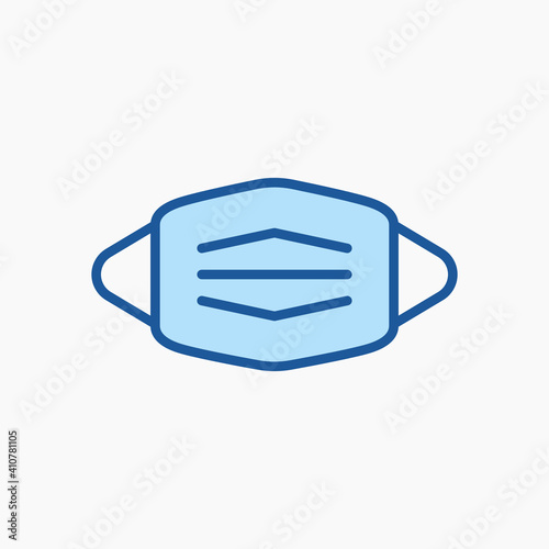 Medical mask icon vector, illustration logo template in trendy style.