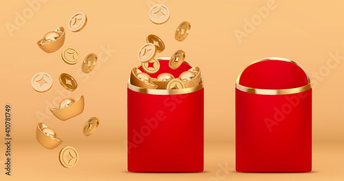 3d CNY red envelopes