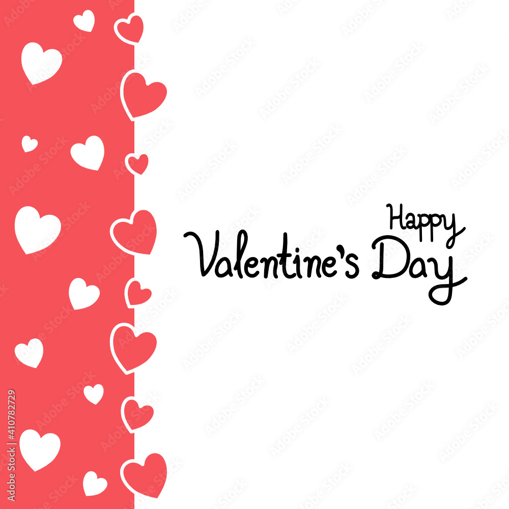 Happy Valentines Day background with hearts.