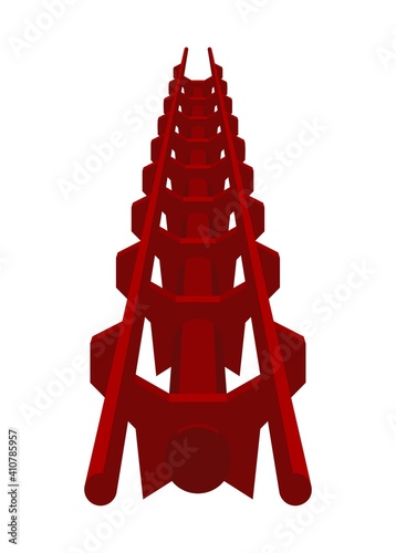 Roller coaster track. Simple flat illustration