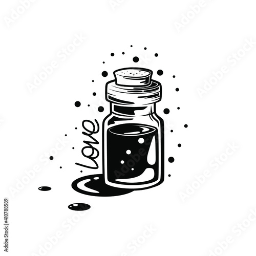 illustration of a bottle of love