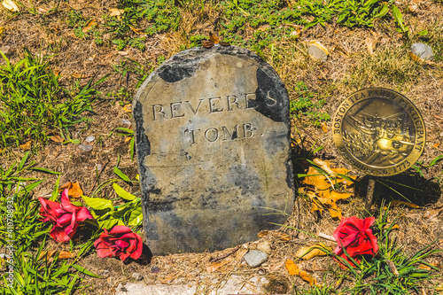 Paul Revere Grave Granary Burying Ground Revolutonary Heroes Boston Massachusetts photo