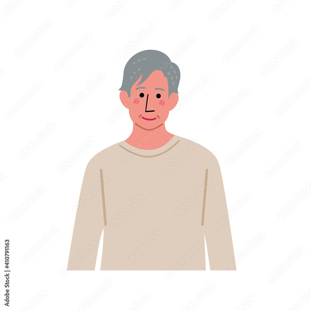 中高年の男性 シニア男性 イラスト 上半身
中高年の男性 シニア男性 イラスト 上半身
