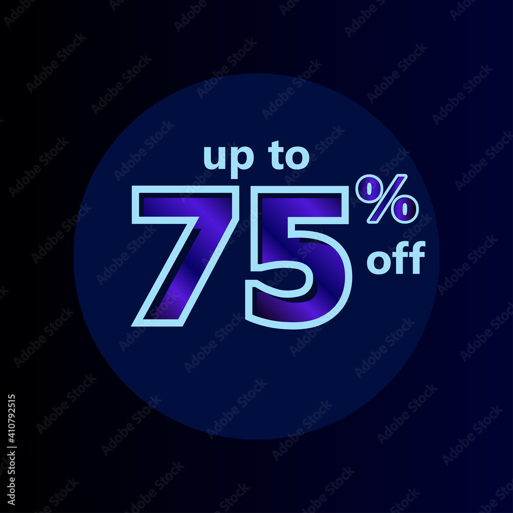 Discount up to 75% off Label Vector Template Design Illustration Discount up to 75% off Label Vector Template Design Illustration