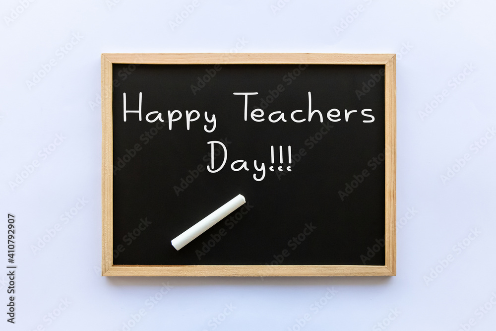 Happy teachers day words on a blackboard Happy teachers day words on a blackboard