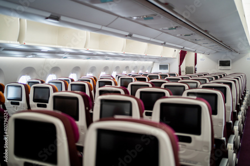 Empty airplane - Stock Photo