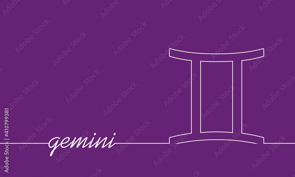 Zodiac symbol. Sign of the Twins. Thin line style Zodiac symbol. Sign of the Twins. Thin line style