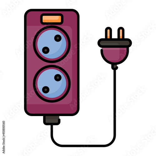 Plug in icon design colorline style photo