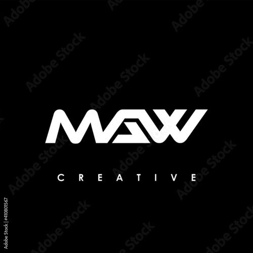 MAW Letter Initial Logo Design Template Vector Illustration photo