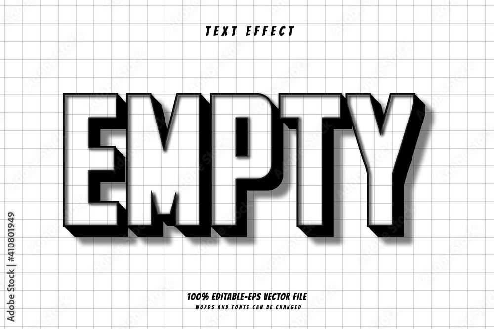 empty text effect design vector 100% editable-EPS vector file words and fonts can be changed. empty text effect design vector 100% editable-EPS vector file words and fonts can be changed.