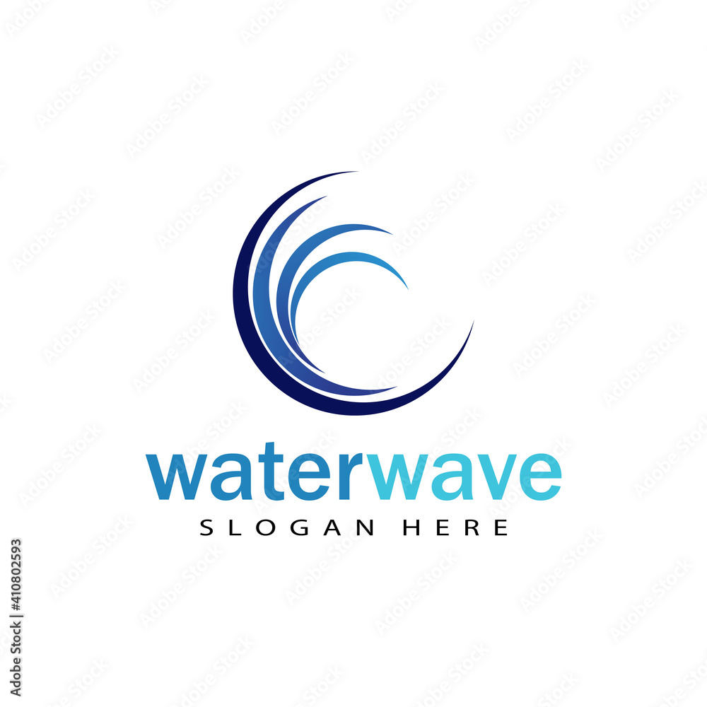 Water wave icon vector illustration design logo Water wave icon vector illustration design logo