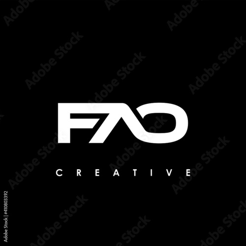 FAO Letter Initial Logo Design Template Vector Illustration