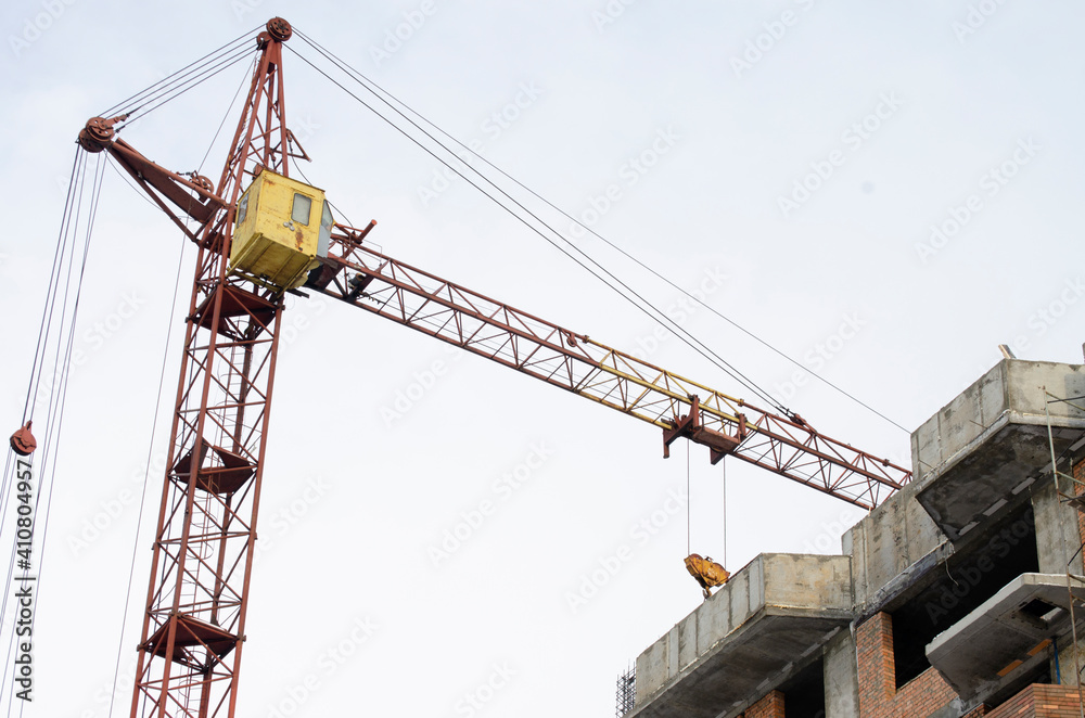 construction crane construction of high-rise buildings