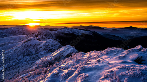 Fototapeta Naklejka Na Ścianę i Meble -  An awesome mountain landscape. Bieszczady National Park, The Carpathians, Poland