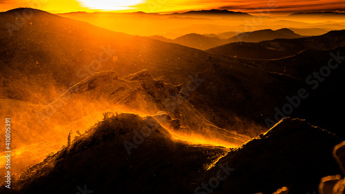 Fototapeta Naklejka Na Ścianę i Meble -  An awesome mountain landscape. Bieszczady National Park, The Carpathians, Poland