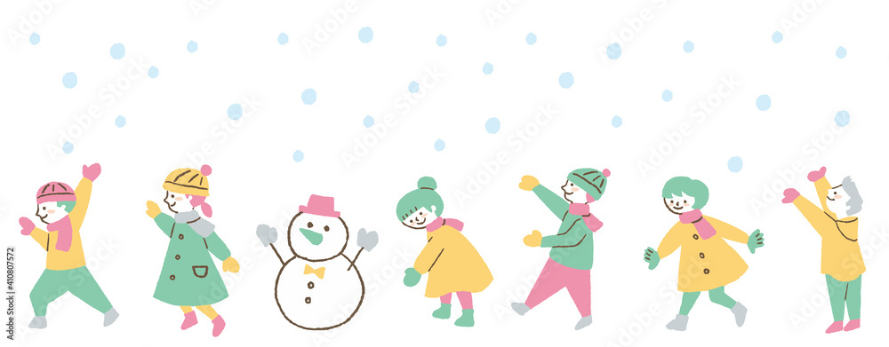 Obraz 雪で遊ぶ子ども2