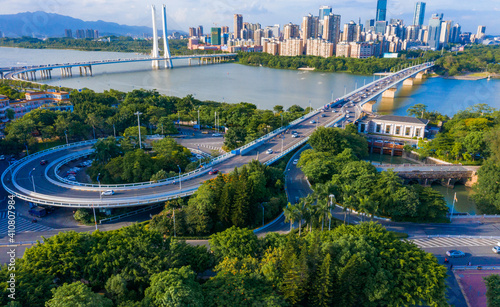 Hesheng Bridge and Huizhou bridge in Huizhou, Guangdong province, China photo