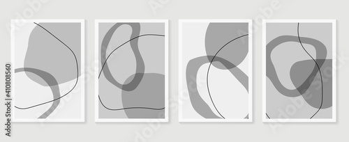 Abstract wall arts vector. Mural wall art. Hand draw organic shape design for wall framed prints, canvas artwork, canvas prints, poster, home decor, cover, wallpaper. Vector illustration.