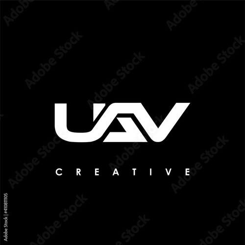 UAV Letter Initial Logo Design Template Vector Illustration