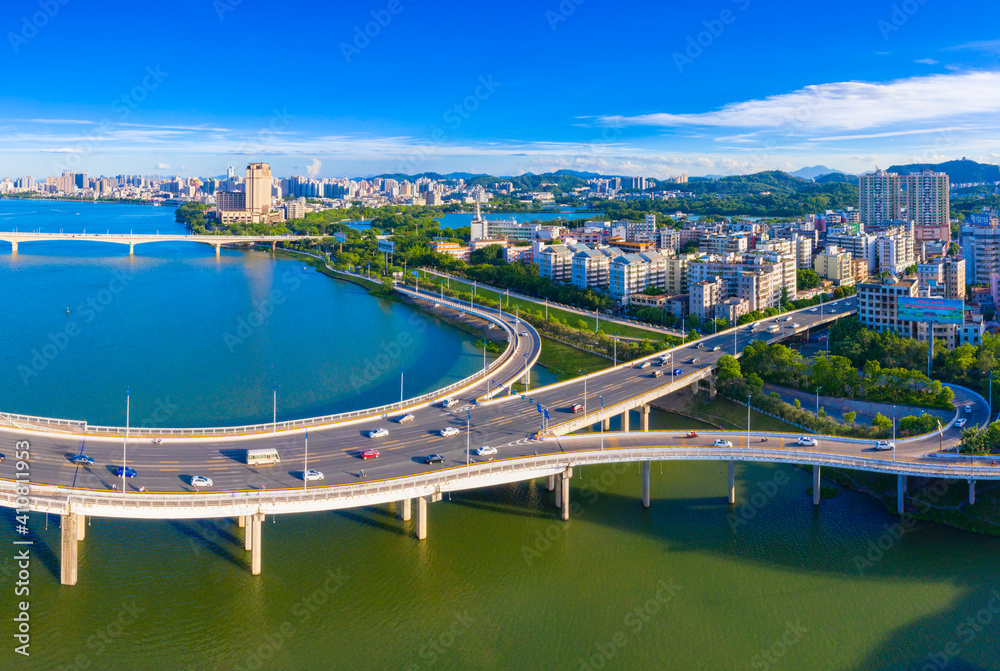 Hesheng Bridge and Huizhou bridge in Huizhou, Guangdong province, China