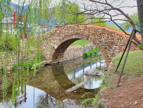 Spring of Mannyeongyo Bridge in Yeongsan, Changnyeong, Gyeongnam, South Korea, Asia photo