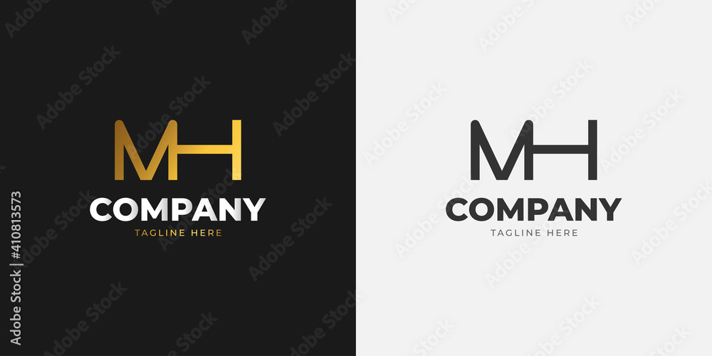 Initial Letter M and H Logo. MH logo with Golden Gradient. Usable for Business Logo. Flat Vector Logo Design Template Element. Initial Letter M and H Logo. MH logo with Golden Gradient. Usable for Business Logo. Flat Vector Logo Design Template Element.