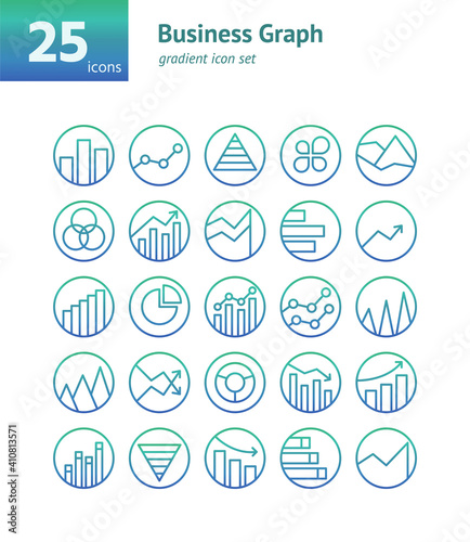 Business Graph gradient ico...