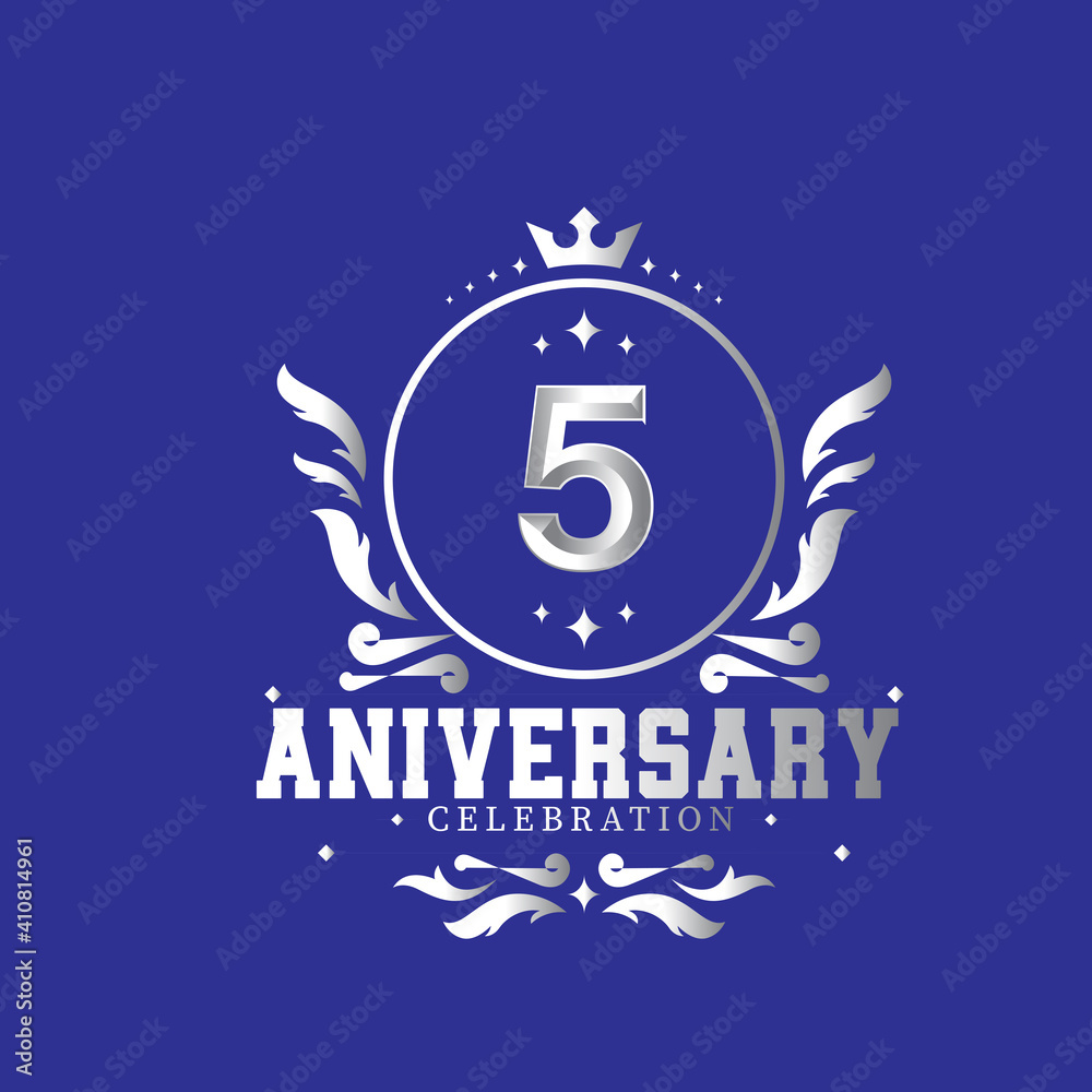 5 Year Anniversary Vector Template Design Illustration 5 Year Anniversary Vector Template Design Illustration