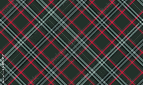 Grey Red & White Seamless Tartan Pattern - Background - Wallpaper - Textile - Scrapbooking