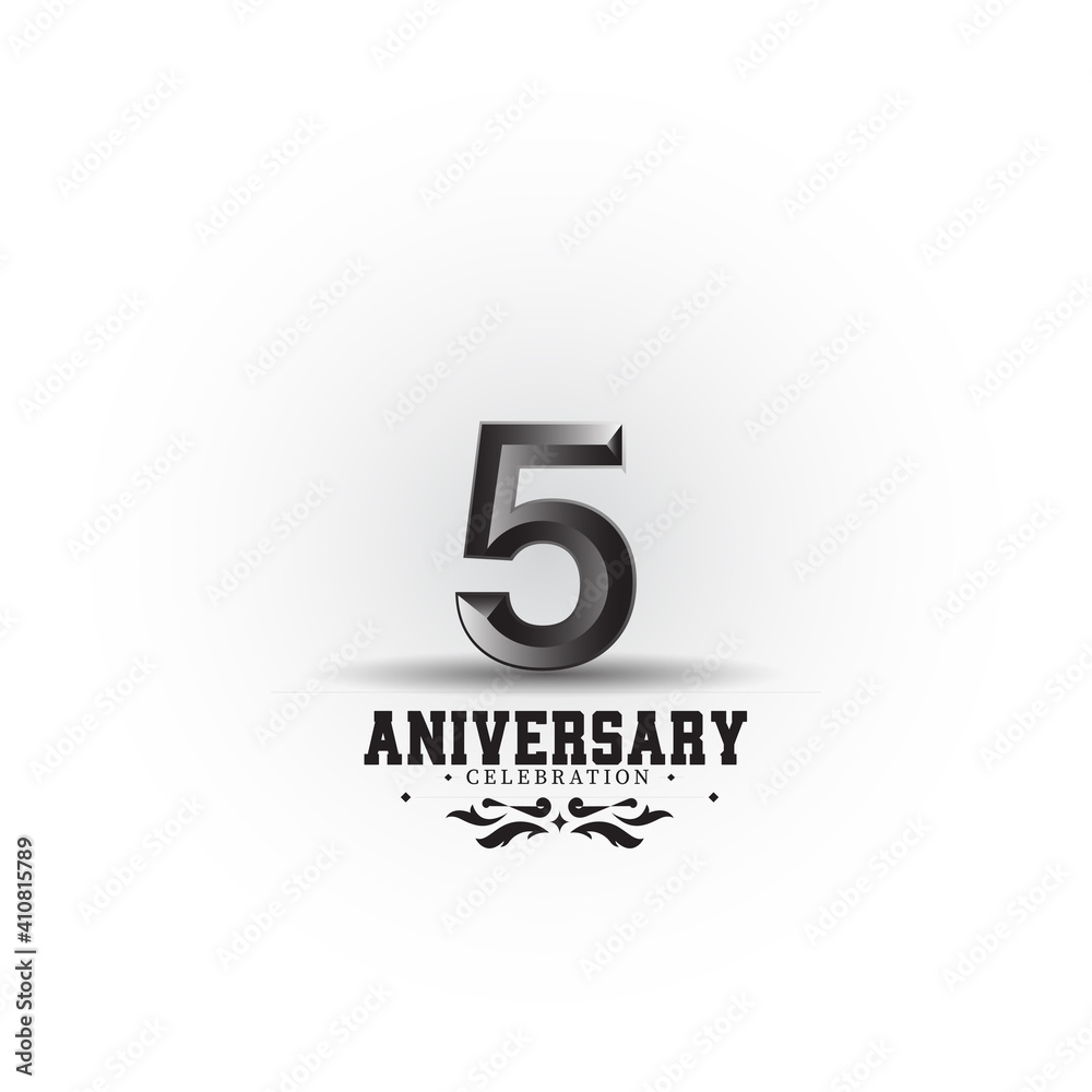 5 Year Anniversary Vector Template Design Illustration 5 Year Anniversary Vector Template Design Illustration