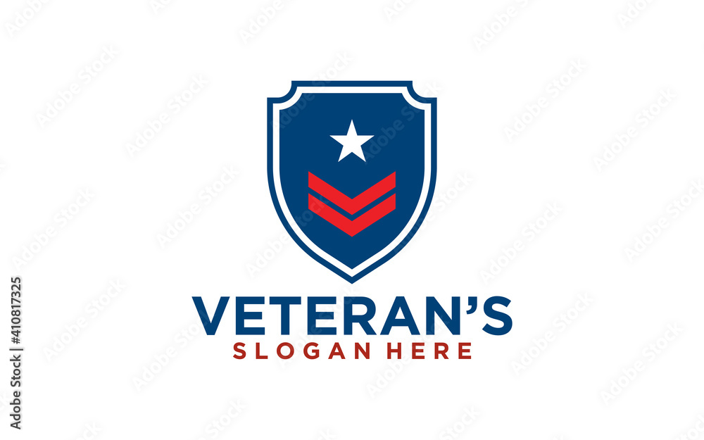 Emblem American Veteran Shield Patriotic National Logo Design Vector Emblem American Veteran Shield Patriotic National Logo Design Vector