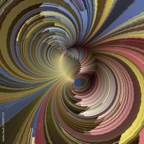 3D illustration of multicoloured diagonal stripes pattern and design
