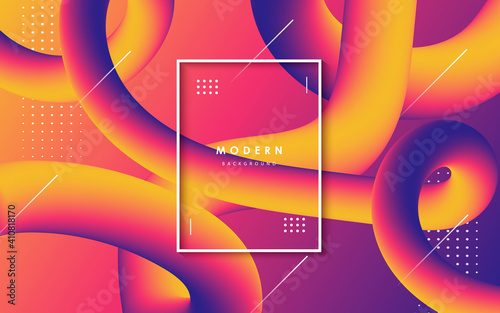 3D fluid orange gradient color vector abstract background, dimensional dynamic shape in motion, flowing colors design element, trendy modern style.