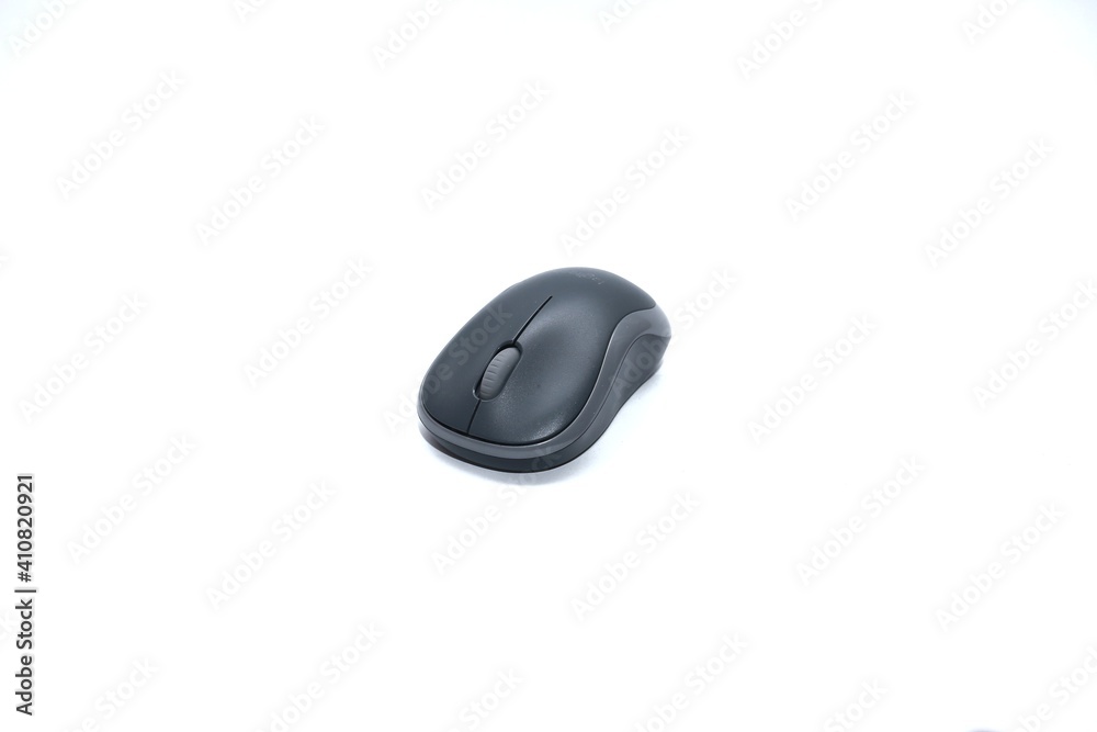 A modern mouse on a white background A modern mouse on a white background