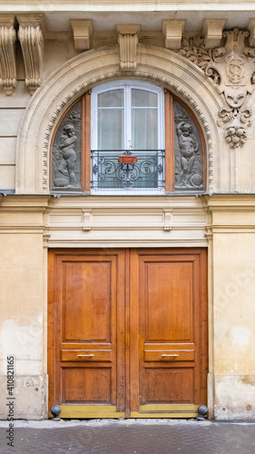Paris, an ancient wooden door
