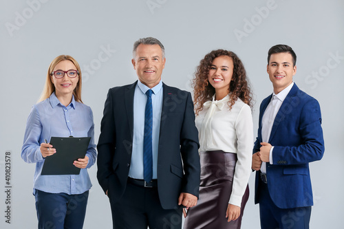 Portrait of business people...