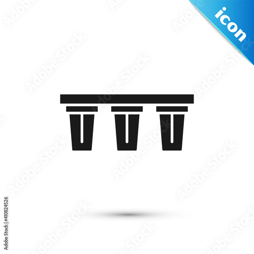Grey Water filter icon isolated on white background. System for filtration of water. Reverse osmosis system. Vector.