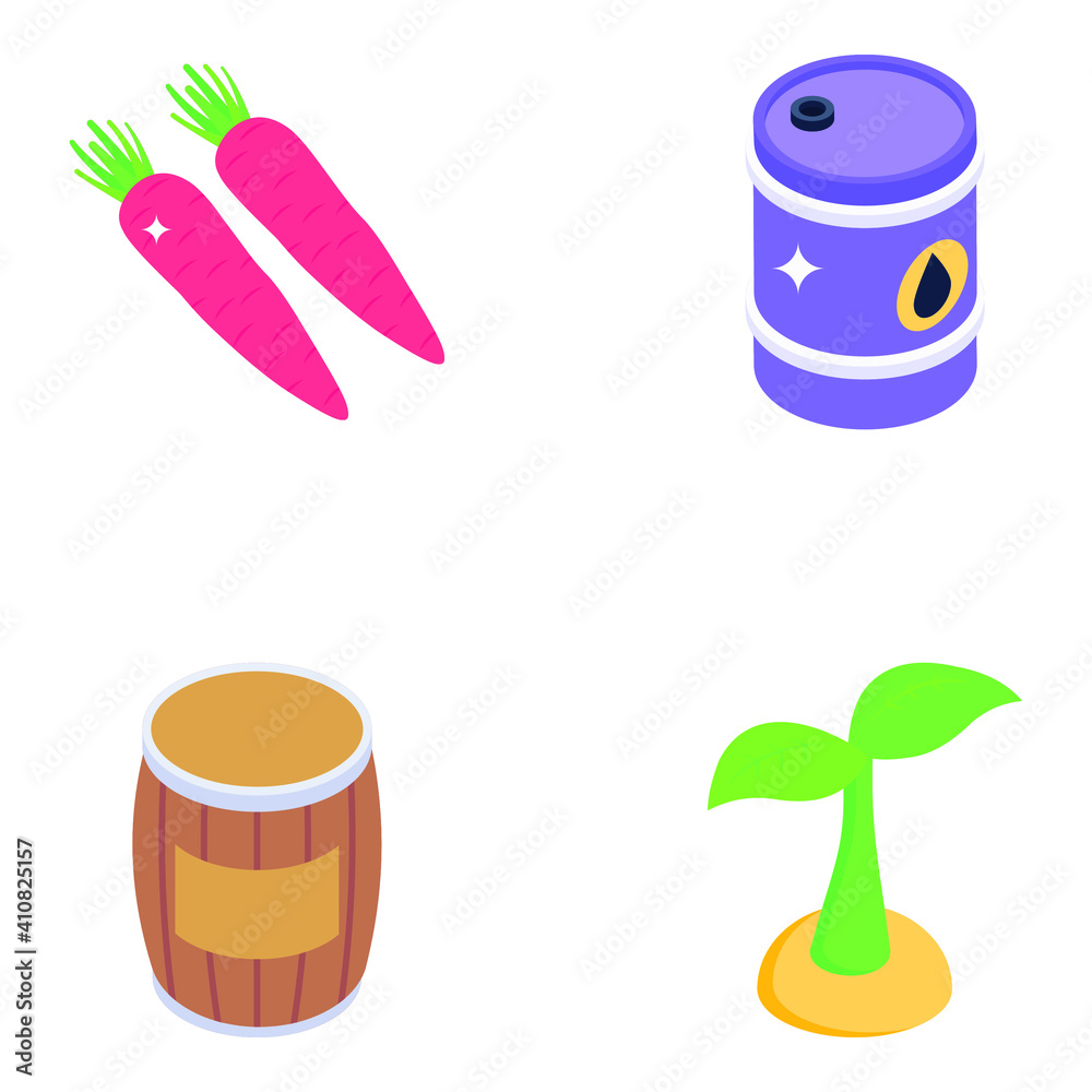 Pack of Farming and Agriculture Isometric Icons
Pack of Farming and Agriculture Isometric Icons