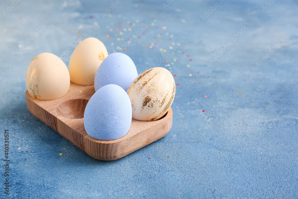 Beautiful Easter eggs on color background Beautiful Easter eggs on color background