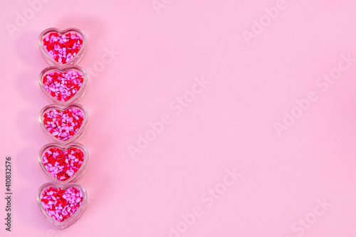 abstract background with valentine's day hearts, greeting card