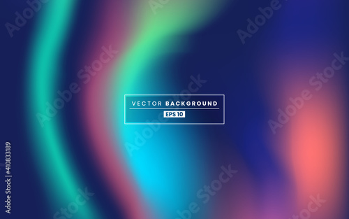  Abstract blurred gradient background. Colorful smooth banner template. Mesh backdrop with bright colors. Vector 