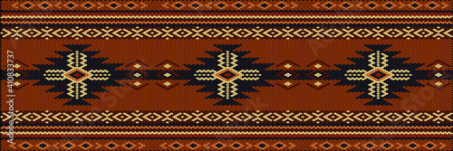  Seamless ethnic ornament for fabrics, interiors, ceramics and furniture in the style of Latin America.