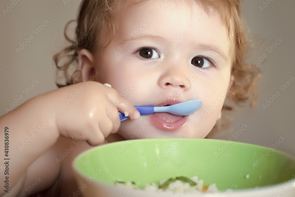 Portrait of cute child, Baby eating, cute child eat. Portrait of cute child, Baby eating, cute child eat.