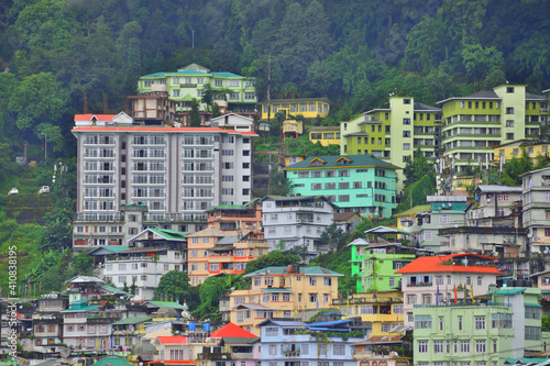 Colourful buildings in Gangtok, Sikkim. © saurav005