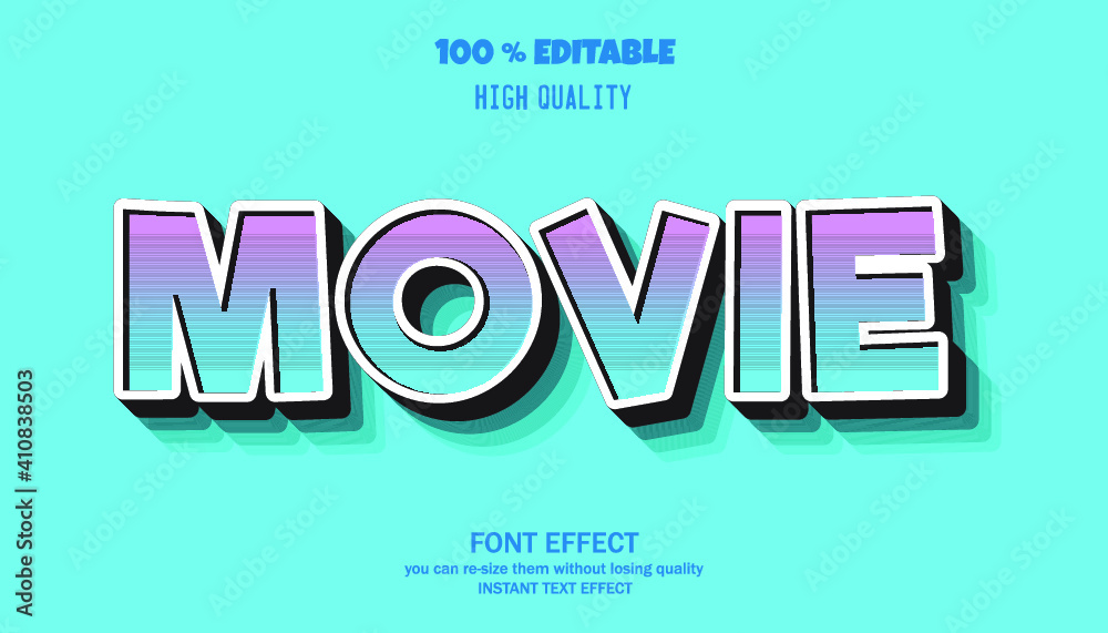	
Modern font effect for banner or sticker, editable font