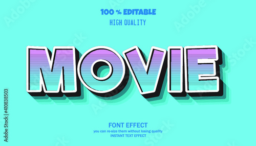  Modern font effect for banner or sticker, editable font