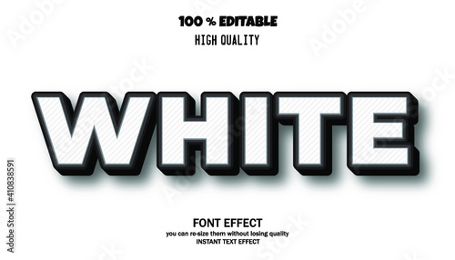 White text editable font