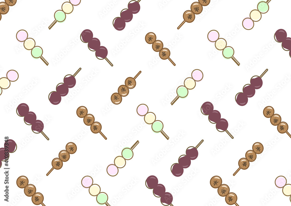 三種類串団子の背景