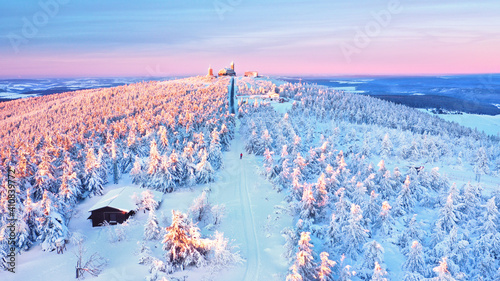 Foto Blick zum Fichtelberg